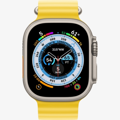Apple Watch Ultra GPS + Cellular, 49мм, Yellow Ocean Band